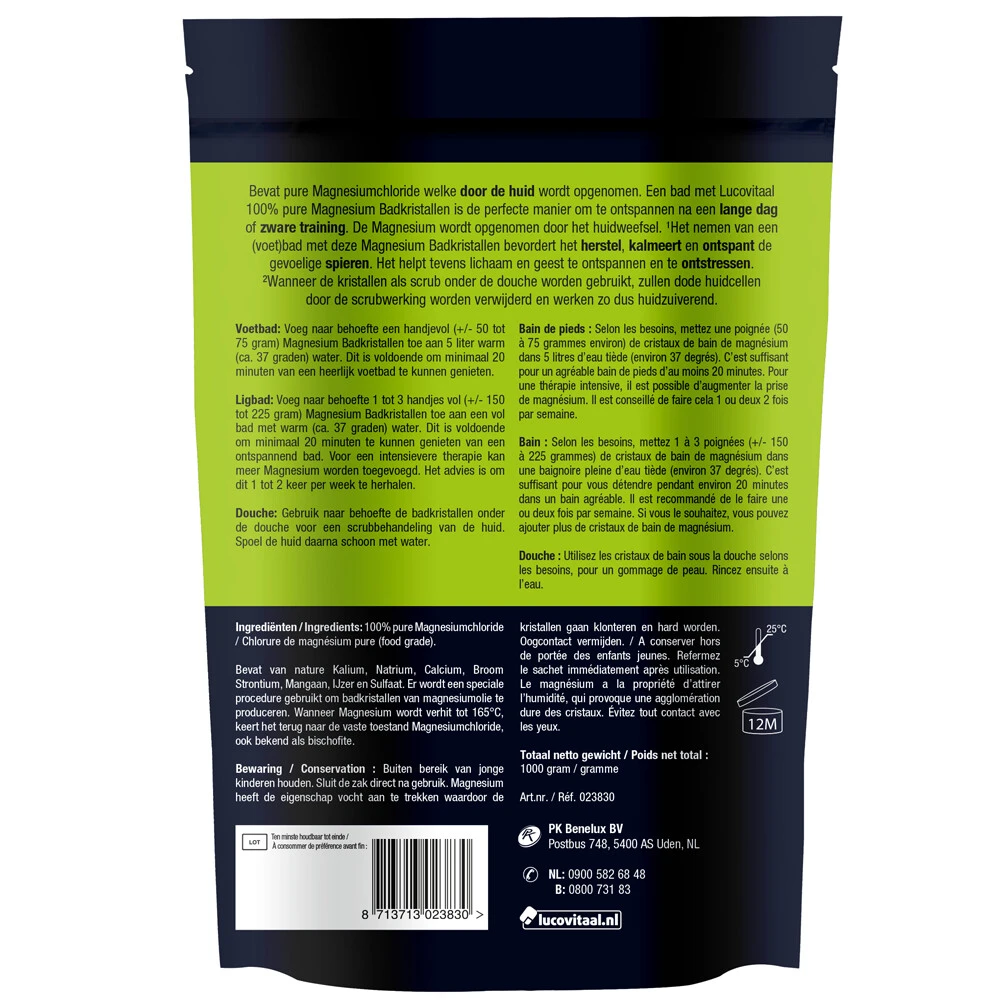 3x Lucovitaal Magnesium Badkristallen 2 3x Lucovitaal Magnesium Badkristallen - Afbeelding 2