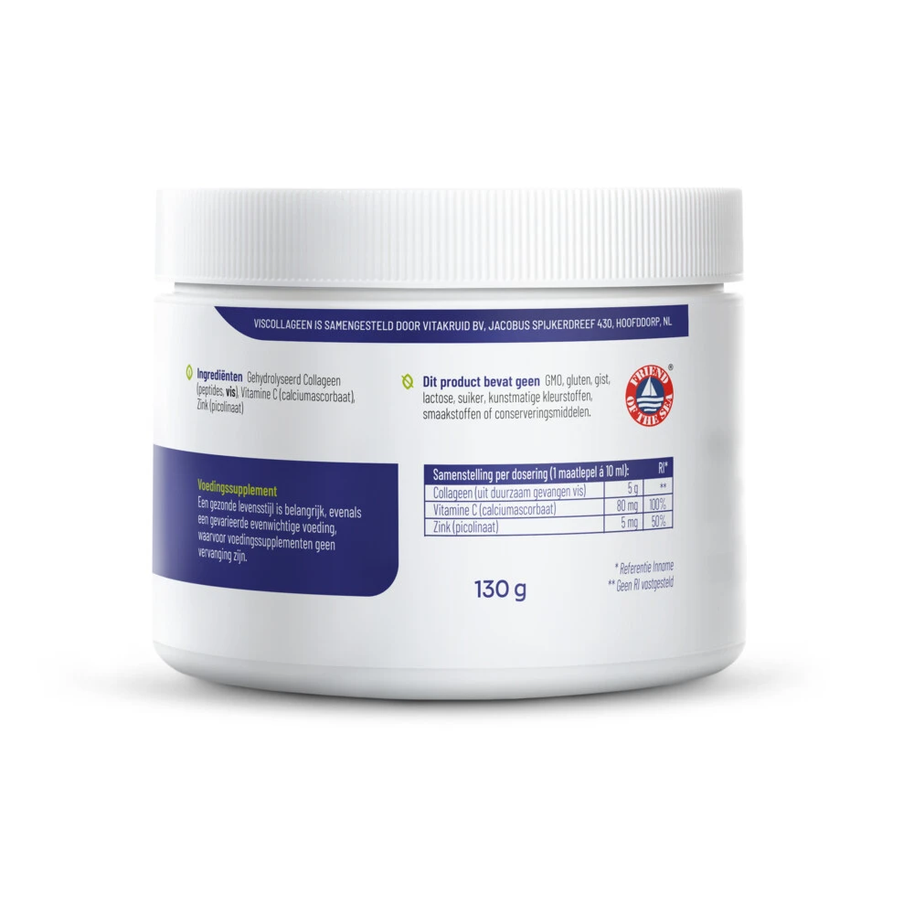 Vitakruid Pure Viscollageen Poeder Met C En Zink 3 Vitakruid Pure Viscollageen Poeder Met C En Zink - Afbeelding 3